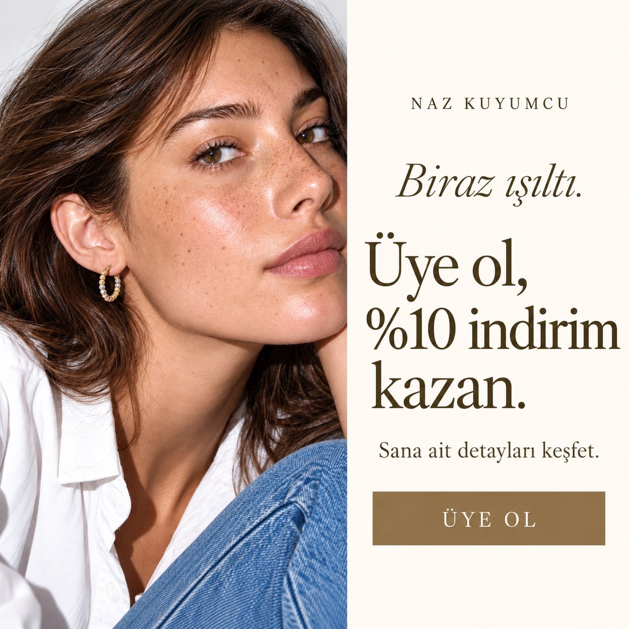 NAZ Kuyumcu: Üye ol, yüzde 10 indirim kazan