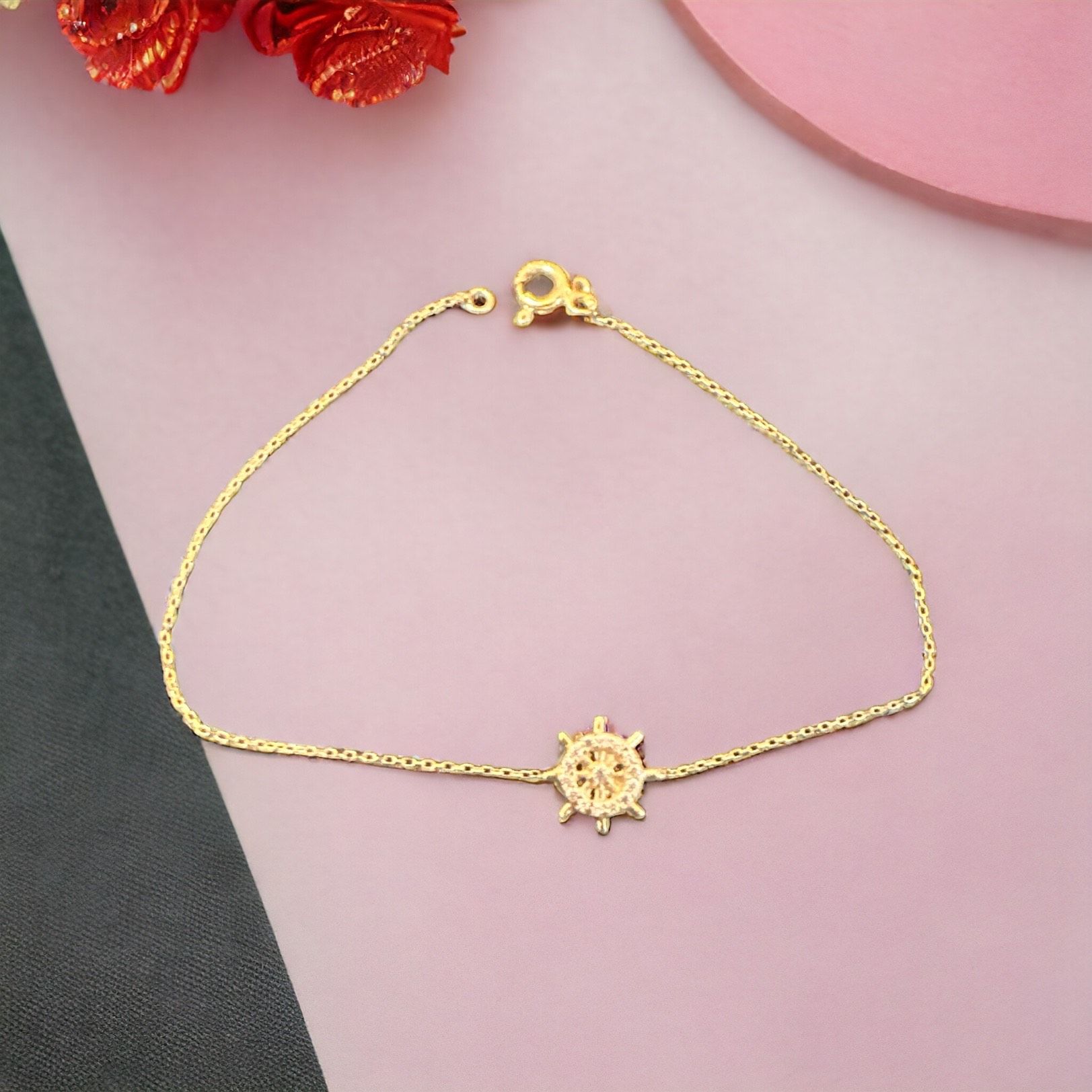 Gemi Dümeni İnce Bileklik