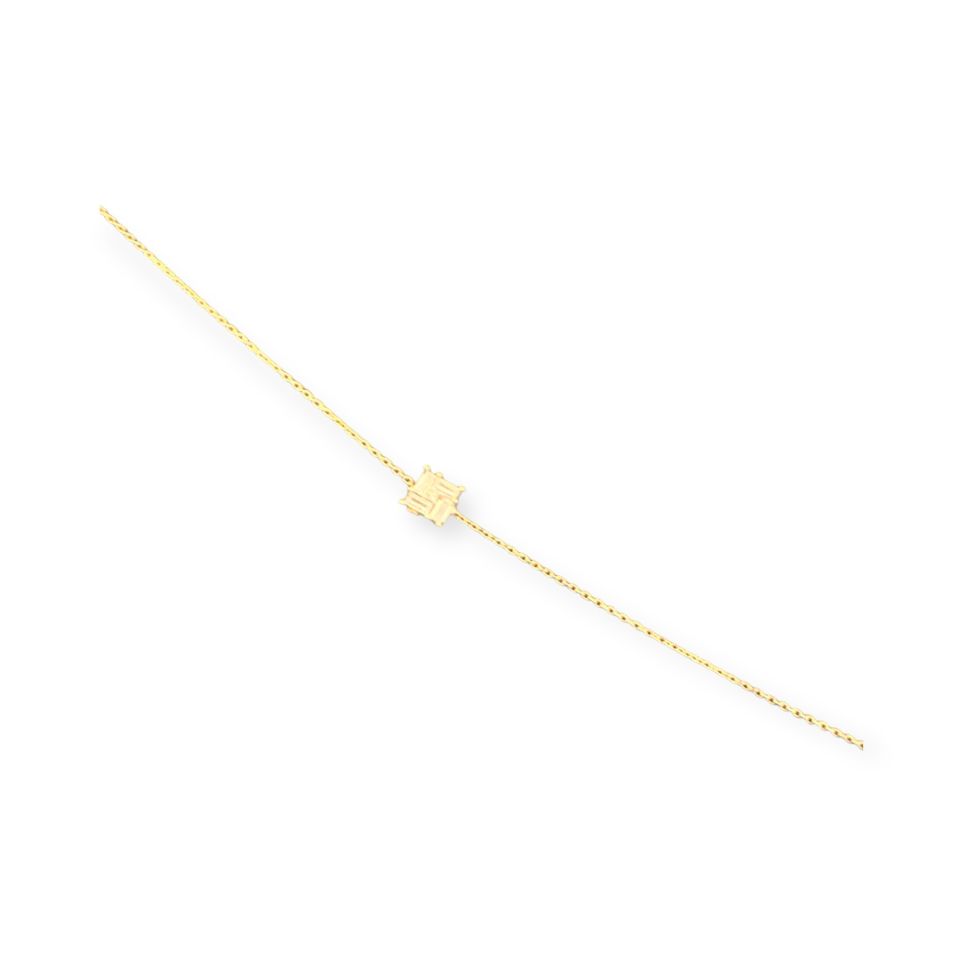 Baget Kesim Taşlı İnce Bileklik