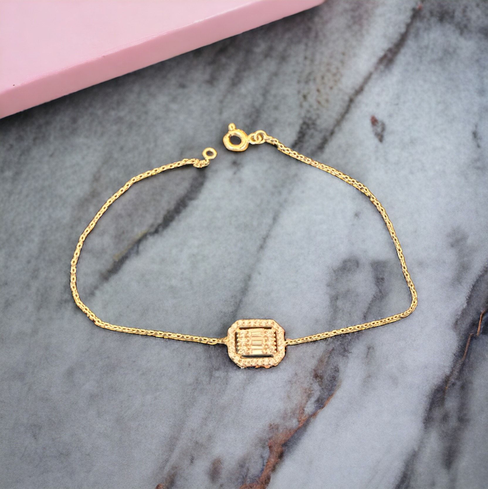 Baget Taşlı İnce Bileklik