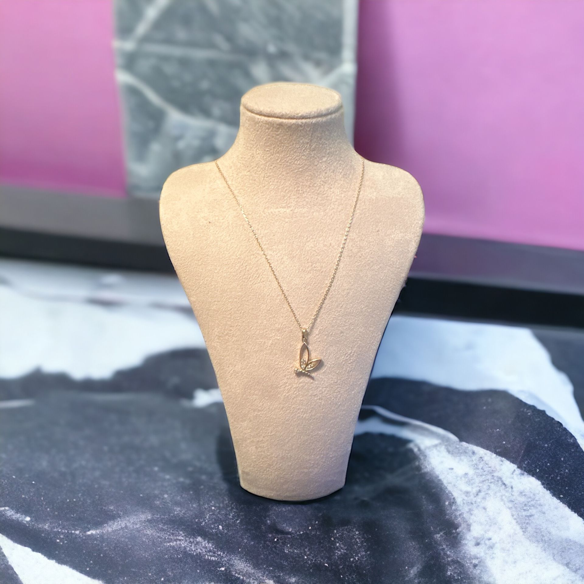 Minimal Kelebek Kolye