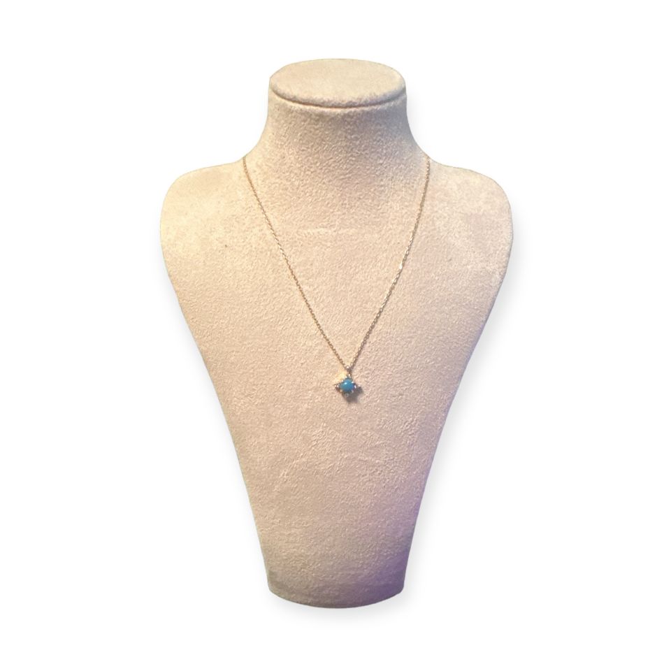 Mavi Toplu İnce Kolye