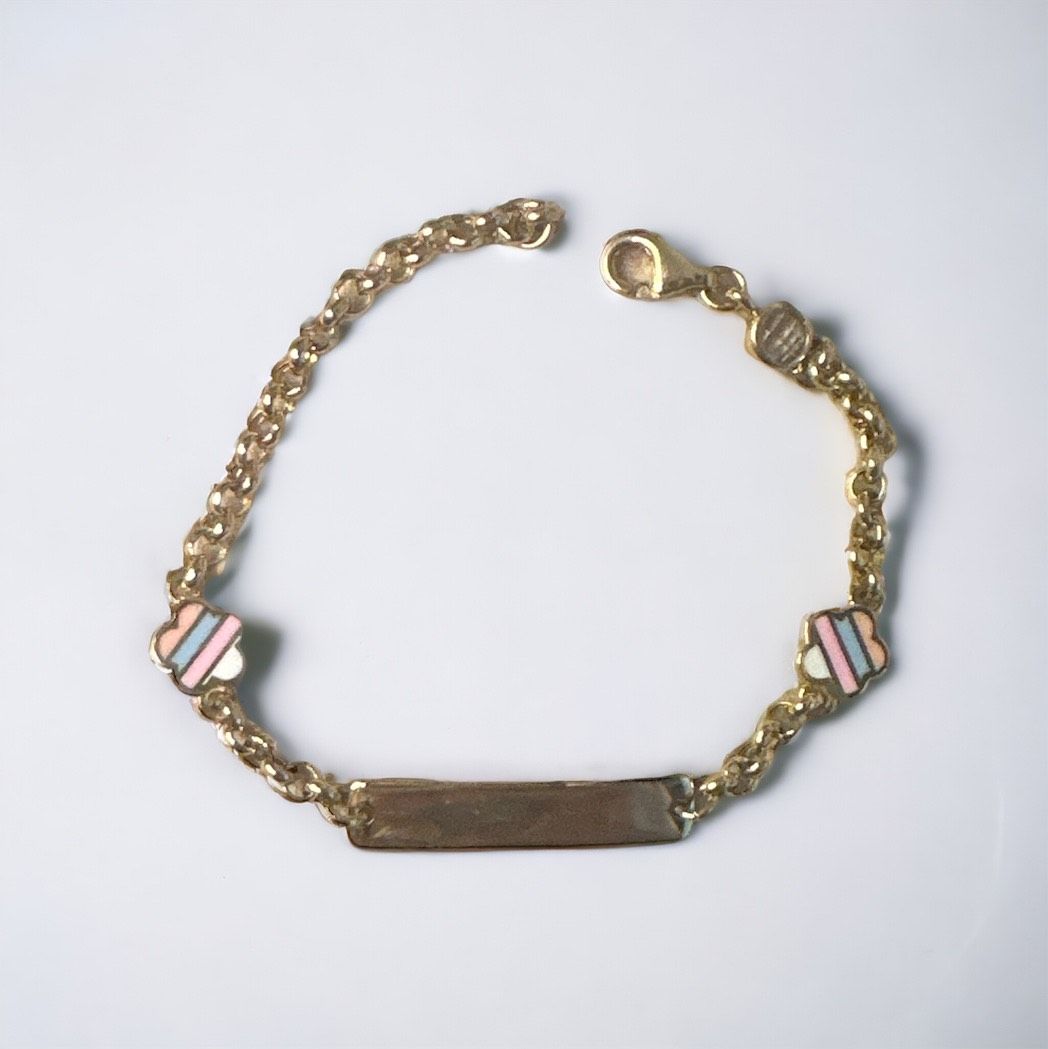 Çiçek Figürlü Çocuk Künyesi