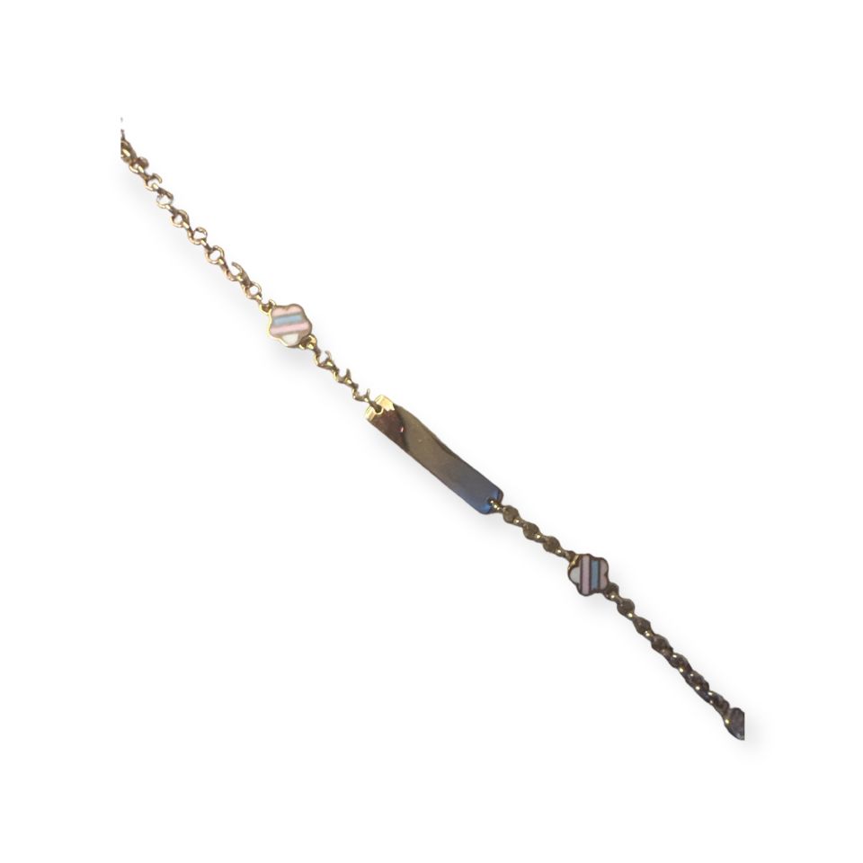 Çiçek Figürlü Çocuk Künyesi