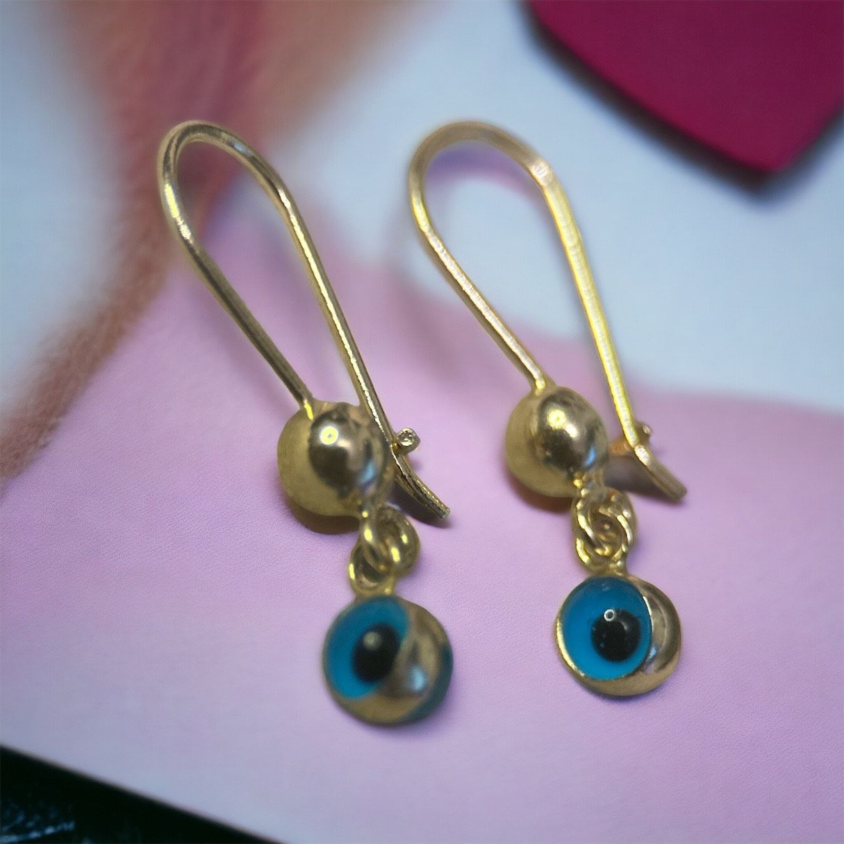 Göz Boncuklu J Küpe