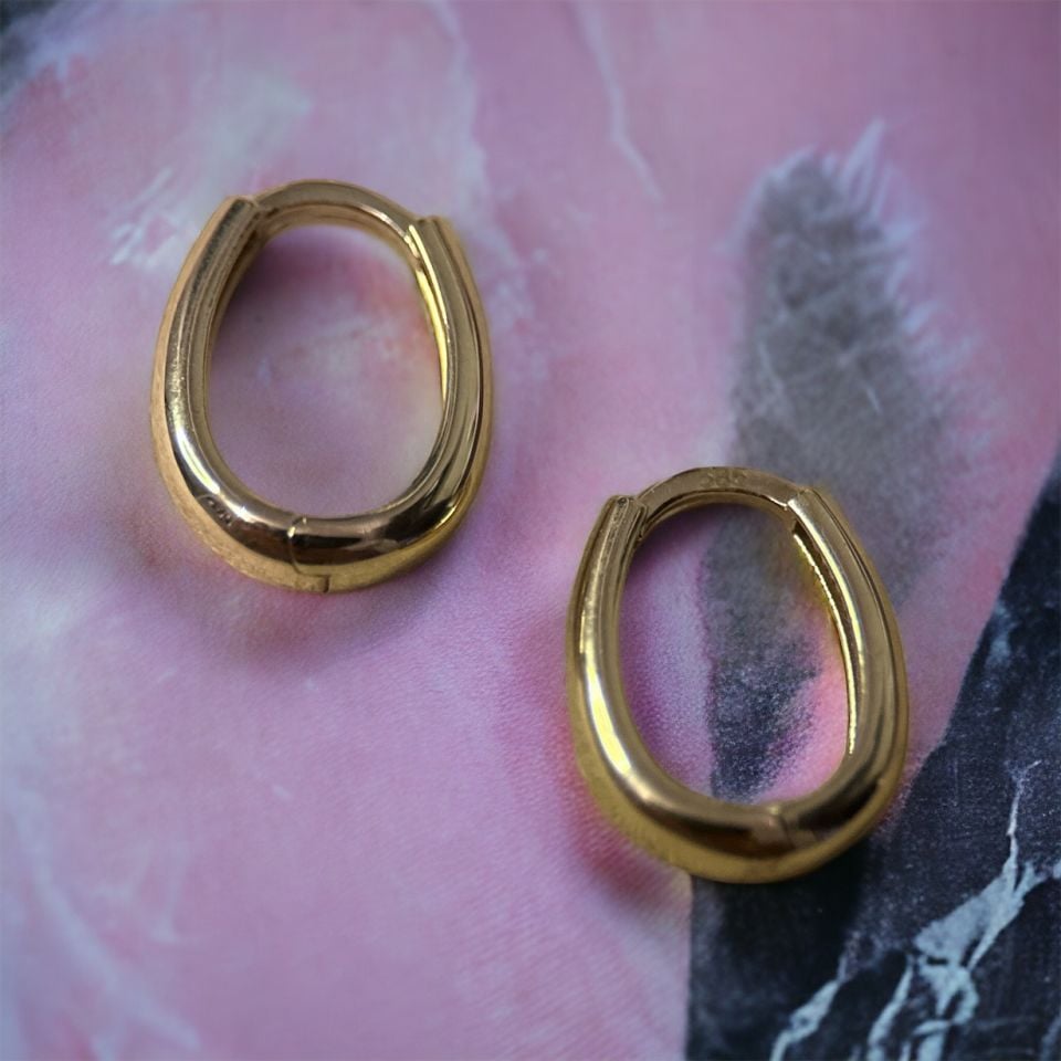 Oval Halka Küpe