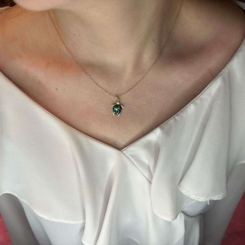 Kaplumbağa Tasarım Kolye